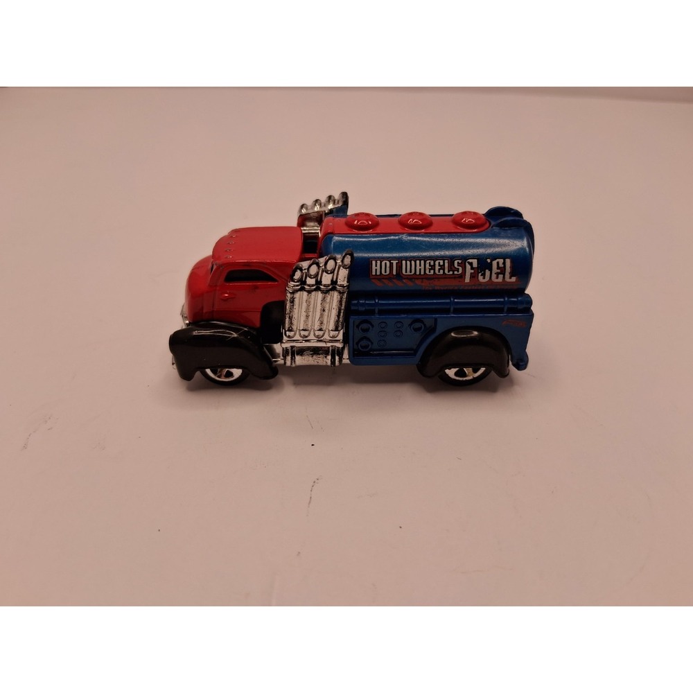 Hot Wheels Fuel Tanker Truck Blue Red Diecast Semi Mattel Malaysia
